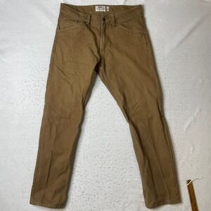 Fjallraven Greenland Canvas Jeans Mens 32 Brown Outdoor Workwear Trousers 87216